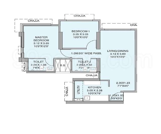 Wadhwa Dukes Horizon Chembur 1 BHK Plan