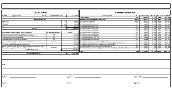 Wadhwa Wise City Panvel Costing Plan